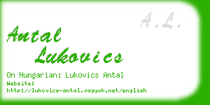 antal lukovics business card